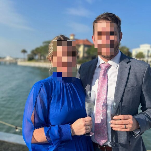 Alex Marie Rosalia Split Sleeve - Royal Blue -Wedding/Date Night/Formal -Size 12 - Picture 2 of 8